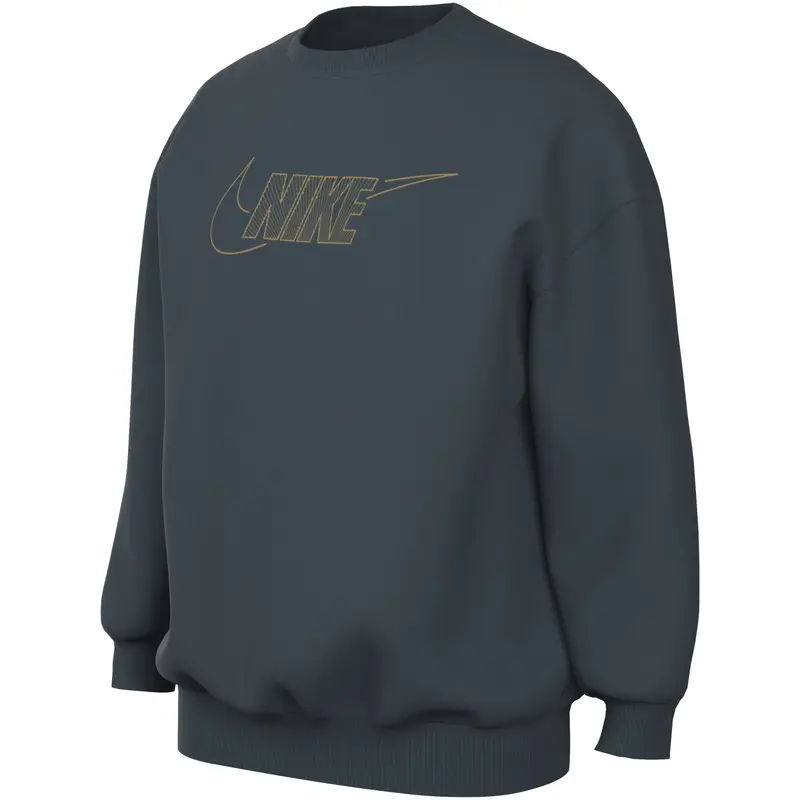 Felpa girocollo per bambini Nike Club Fleece Beige