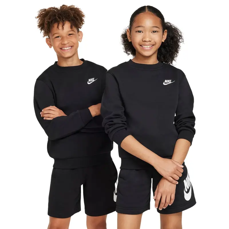 Felpa girocollo per bambini Nike Club Fleece LBR Noir
