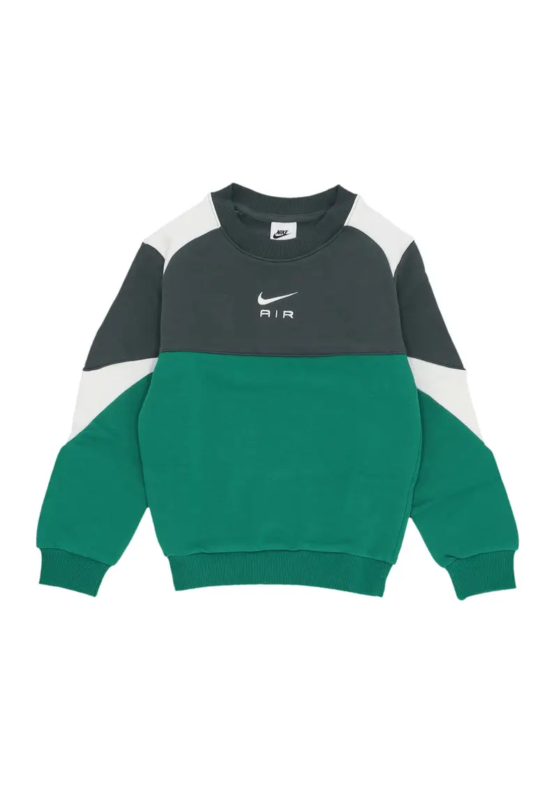 Felpa Girocollo Ragazzo Air Crewneck Malachite/vintage Green/sail/sail