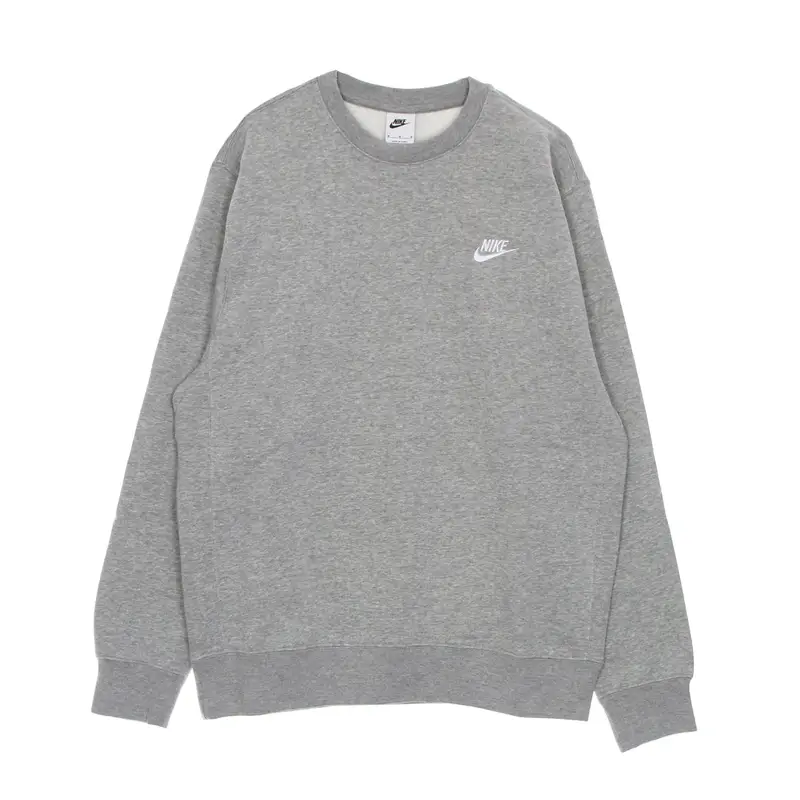 Felpa Girocollo Uomo Club Crew Bb Dk Grey Heather/white