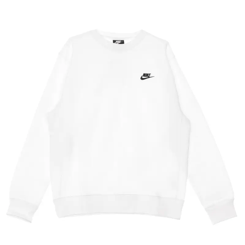 Felpa Girocollo Uomo Club Crew Bb White/black