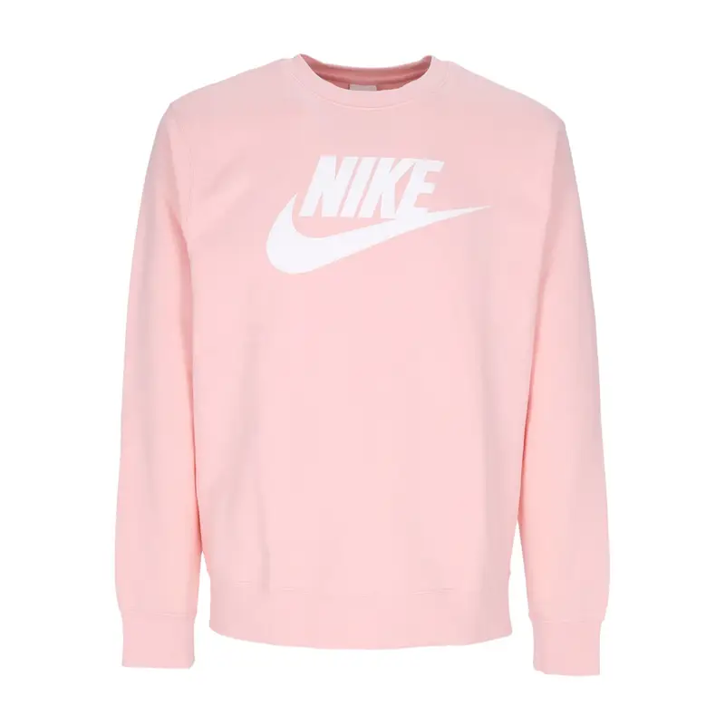 Felpa Girocollo Uomo Sportswear Club Bb Graphic Crew Pink Bloom/white