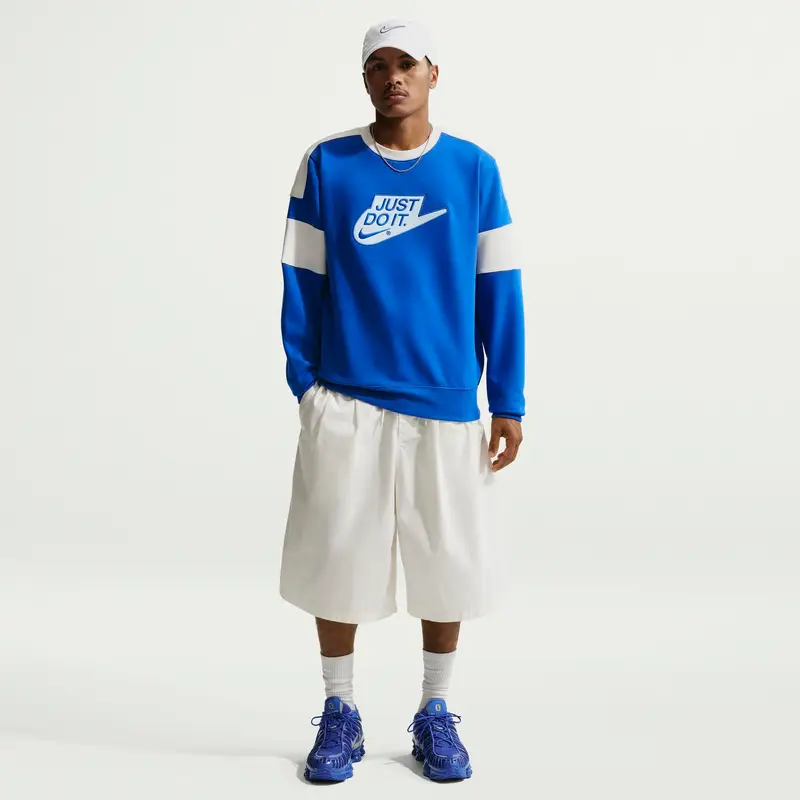 Felpa in pile Nike Club Bleu