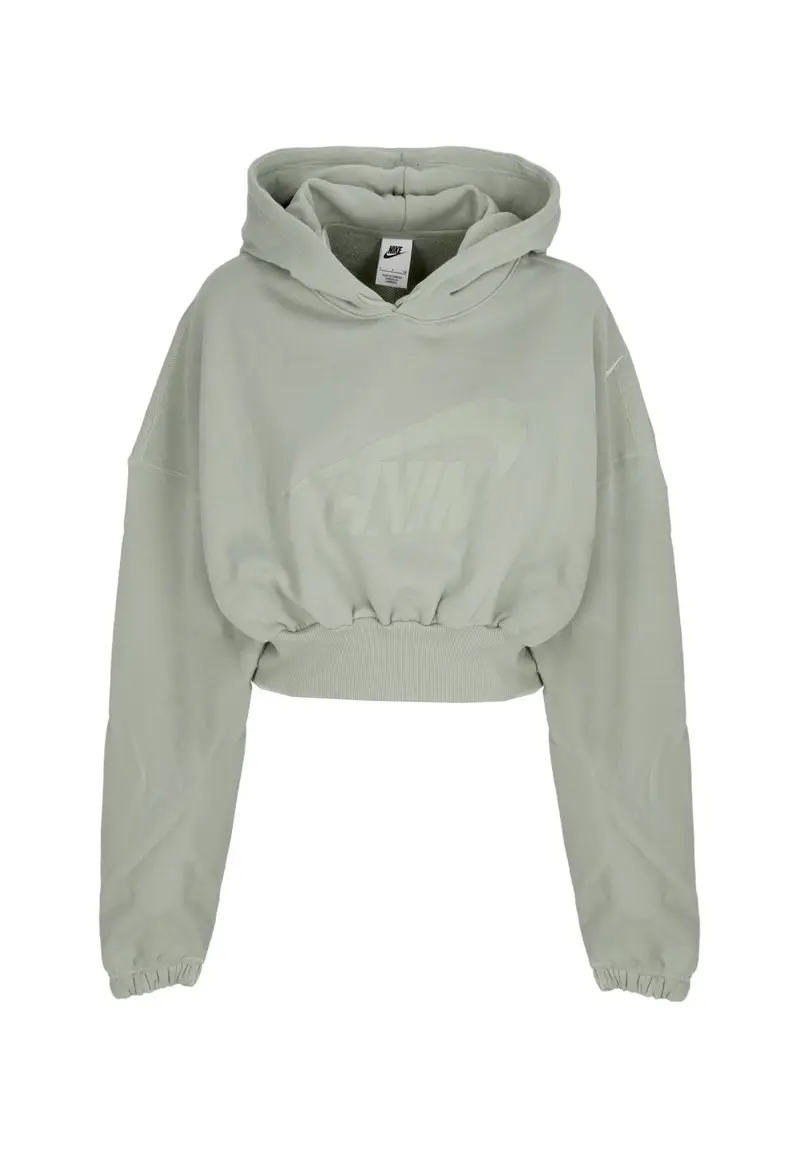 Felpa Leggera Cappuccio Corta Donna W Sportswear Oversized Fleece Dance Crop Hoodie Jade Horizon/jade Horizon
