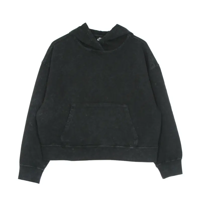Felpa Leggera Cappuccio Donna W Sportswear Wash Hoodie Black/black