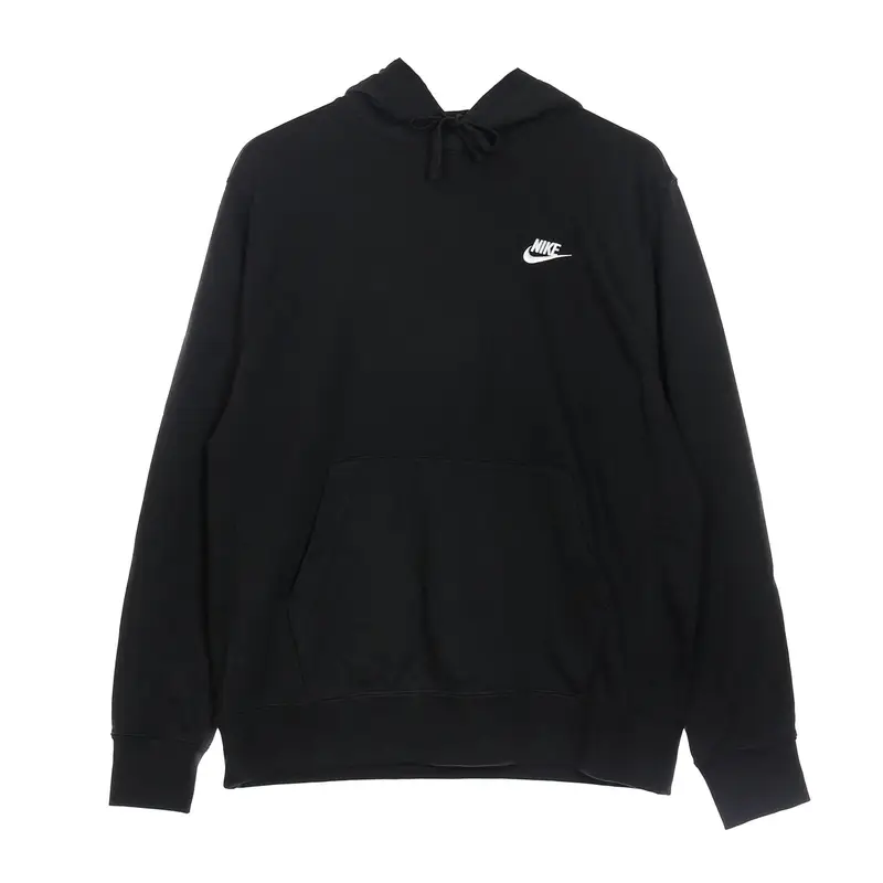 Felpa Leggera Cappuccio Uomo Sportswear Club Hoodie Black/black/white