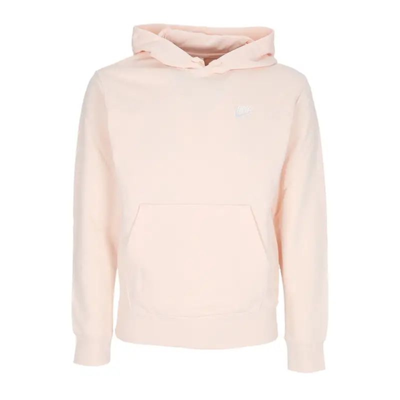 Felpa Leggera Cappuccio Uomo Sportswear Club Hoodie Guava Ice/guava Ice/white
