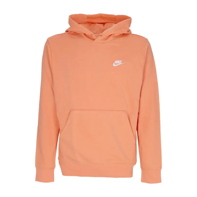 Felpa Leggera Cappuccio Uomo Sportswear Club Hoodie Orange Trance/orange Trance/white