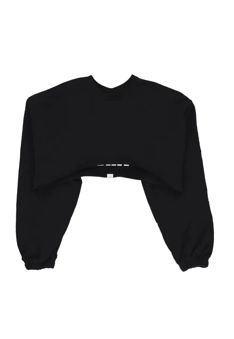 Felpa Leggera Girocollo Corta Donna W Sportswear Dance Oversized Shrug Black/sail