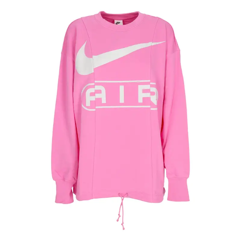 Felpa Leggera Girocollo Donna W Sportswear Air Over-oversized Crewneck Playful Pink/photon Dust