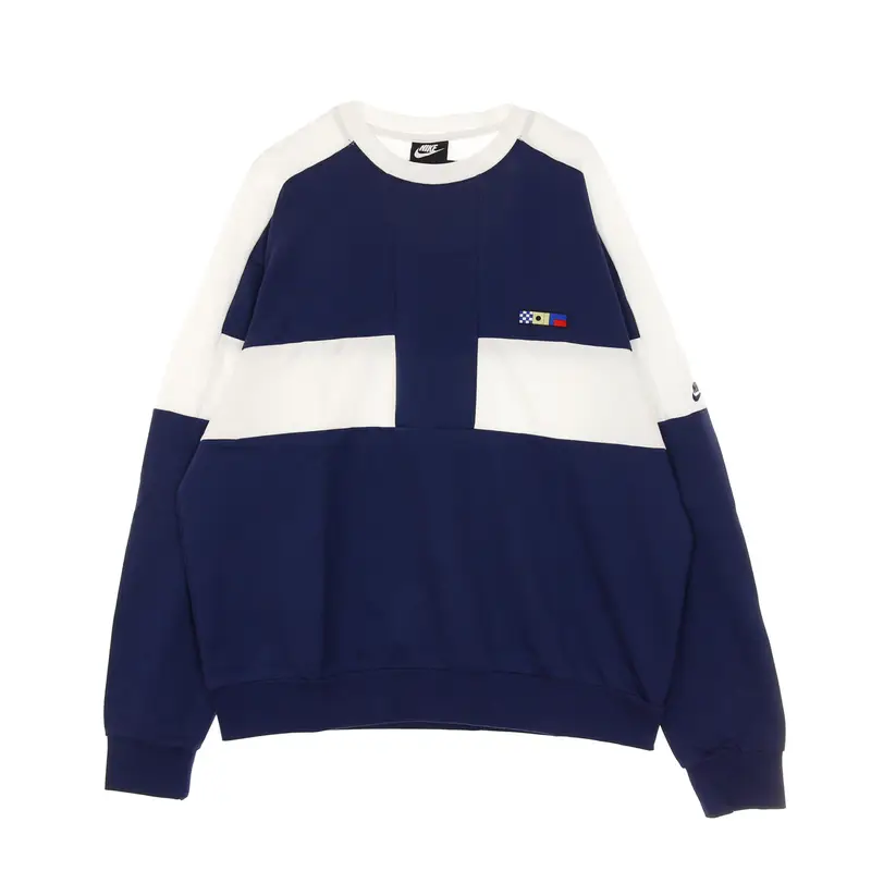 Felpa Leggera Girocollo Uomo M Sportswear Reissue Fairlead French-terry Crew Midnight Navy/sail/midnight Navy