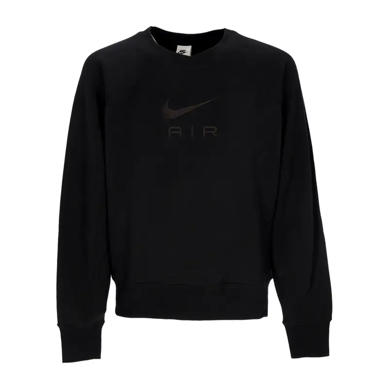 Felpa Leggera Girocollo Uomo Sportswear Air French Terry Crewneck Black/black