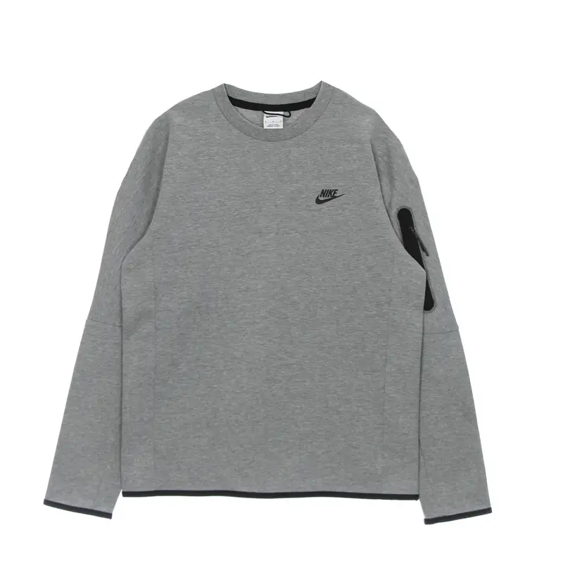 Felpa Leggera Girocollo Uomo Sportswear Tech Fleece Dk Grey Heather/black