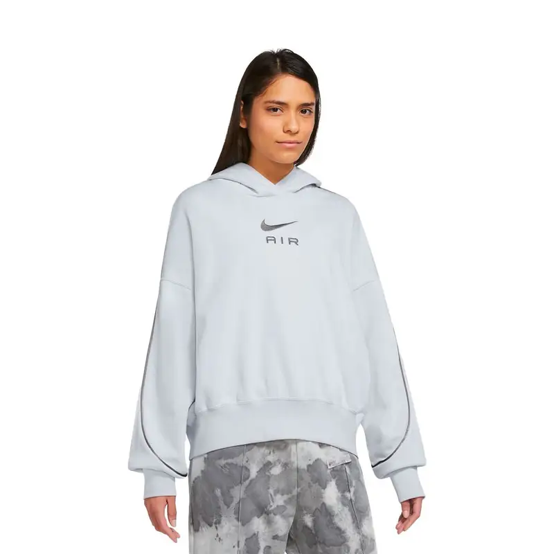 Felpa Logo Con Cappuccio Air Bianco Donna M