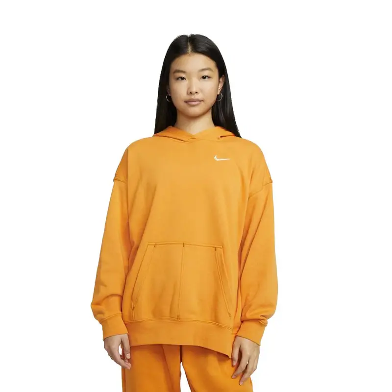 Felpa Logo Swoosh Arancio Donna M