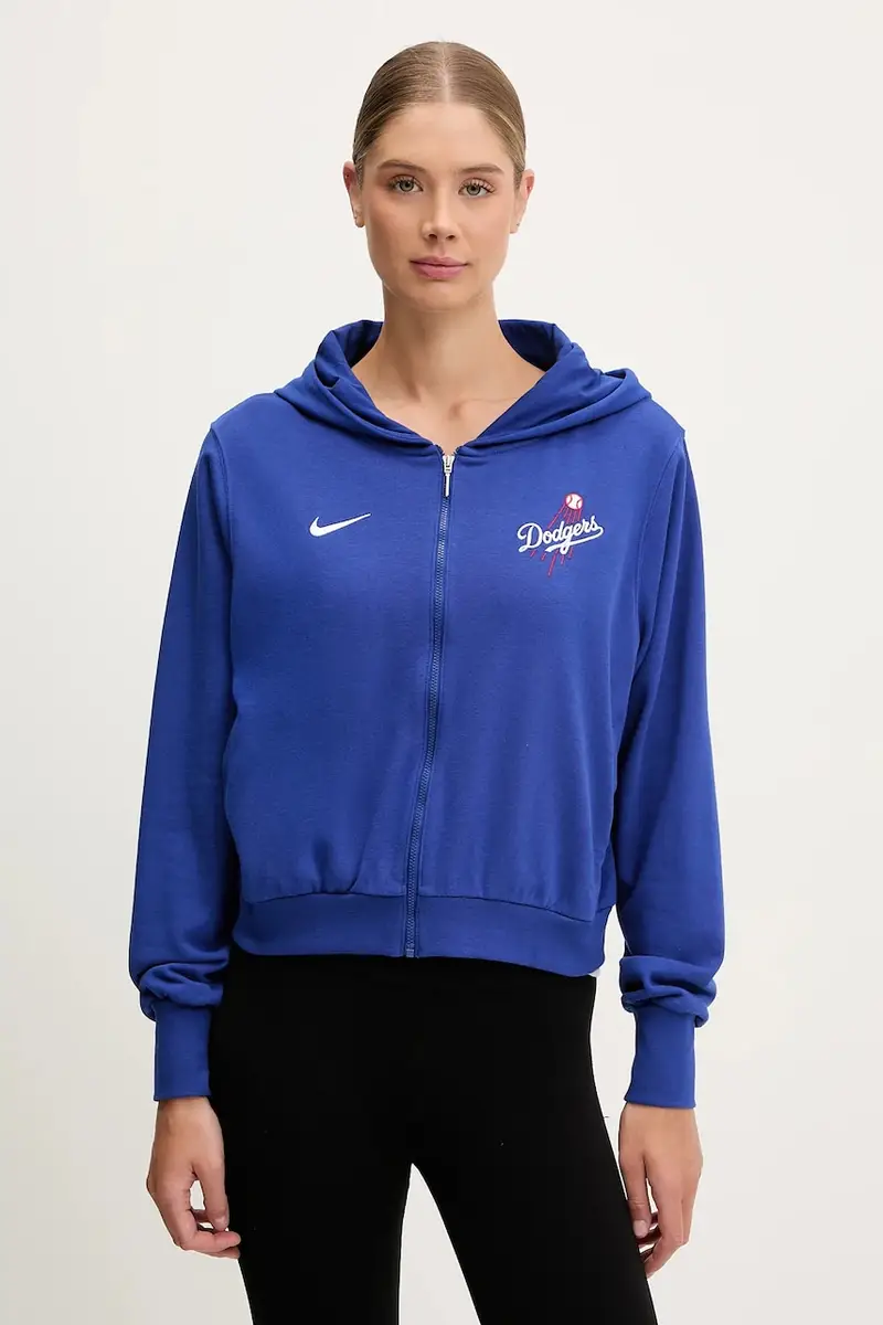 felpa Los Angeles Dodgers donna colore violetto con cappuccio con applicazione 035D-11TU-LD-HVV