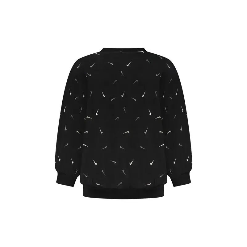 Nike Maglia Maniche Lunghe Unisex Nera con Stampa Logo miniatura 2