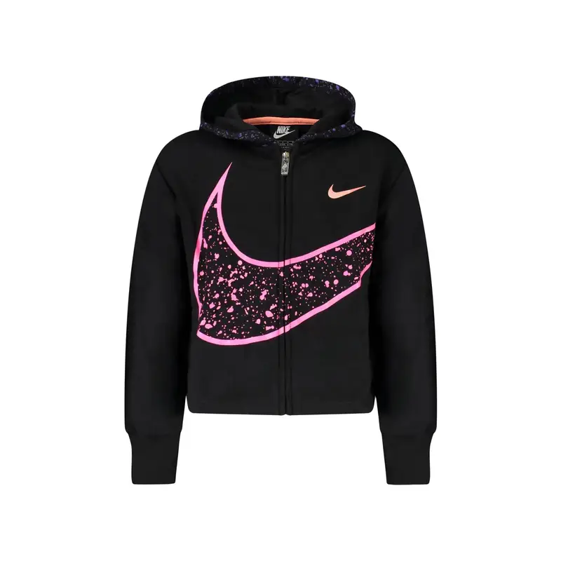 Nike Maglia Unisex Nera con Zip e Cappuccio