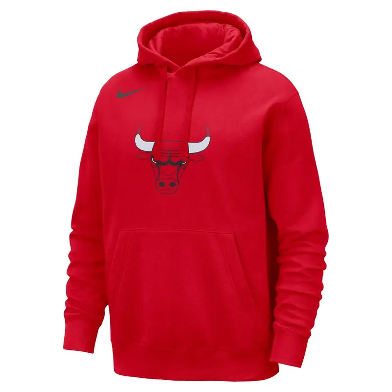 Felpa Nba Bulls Club Rosso Bianco Uomo L