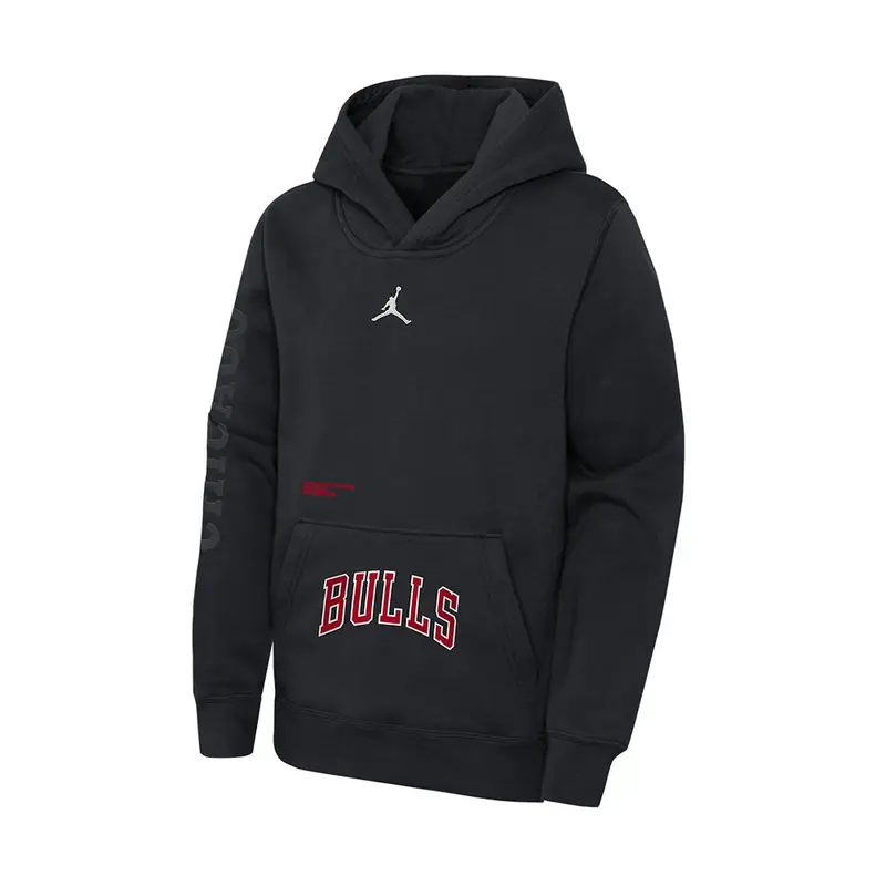 Felpa Nba Con Cappuccio Bulls Nero Rosso Bambino XL