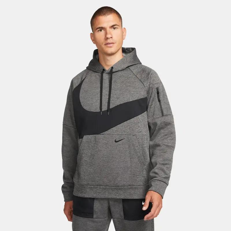 Felpa Nike Therma-FIT Swoosh Gris