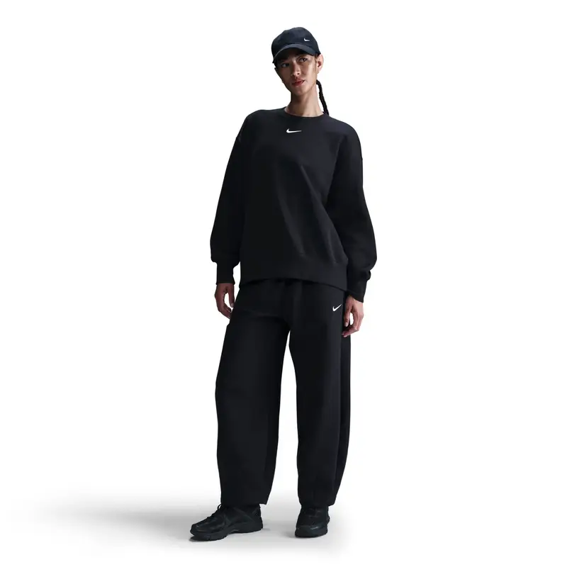 Felpa oversize da donna Nike Phoenix Fleece Noir