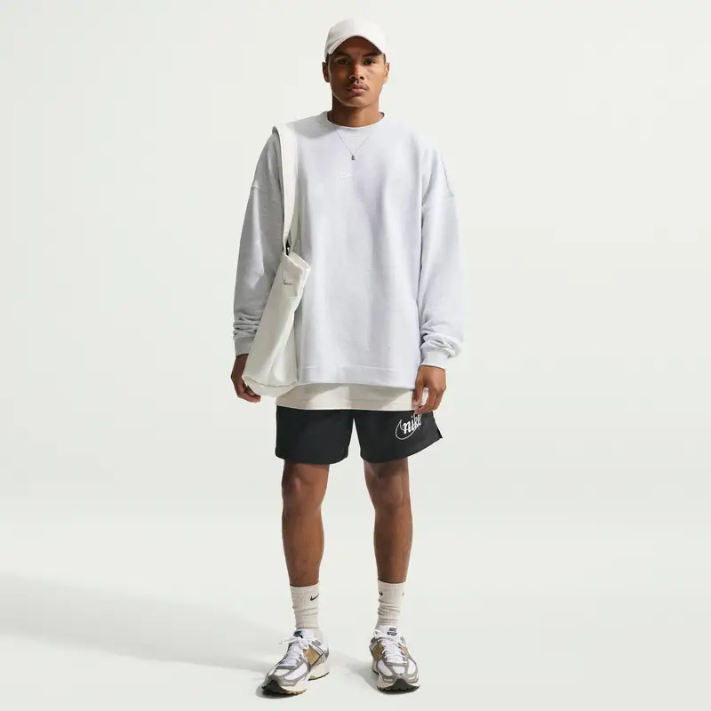Felpa oversize in caldo cotone Nike Club Blanc