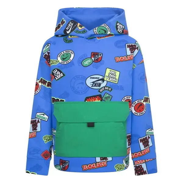 Felpa per bambini Nike AOP PO Bleu