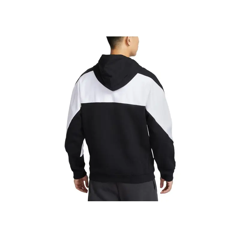 Nike Felpa Pullover con Cappuccio Color Block Uomo Nera miniatura 4
