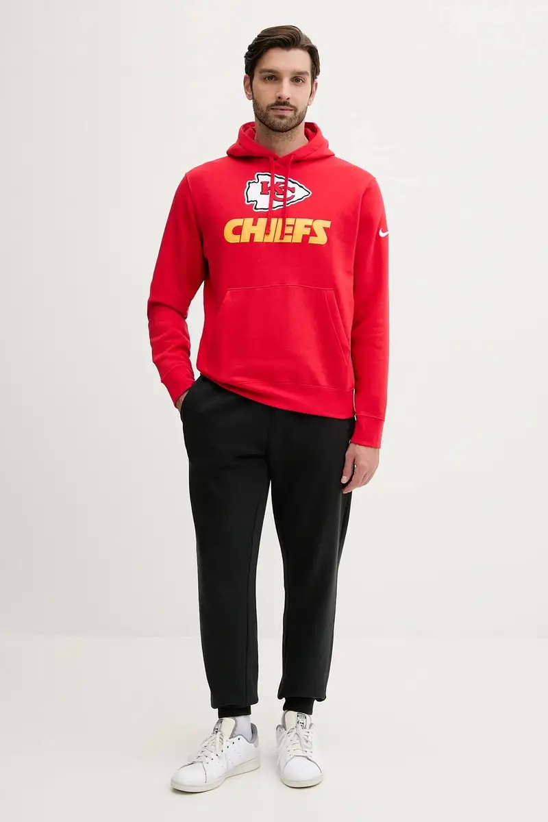 felpa Rewind Club Hoodie uomo colore rosso con cappuccio con applicazione NKDK-65N-7G-WUG miniatura 2