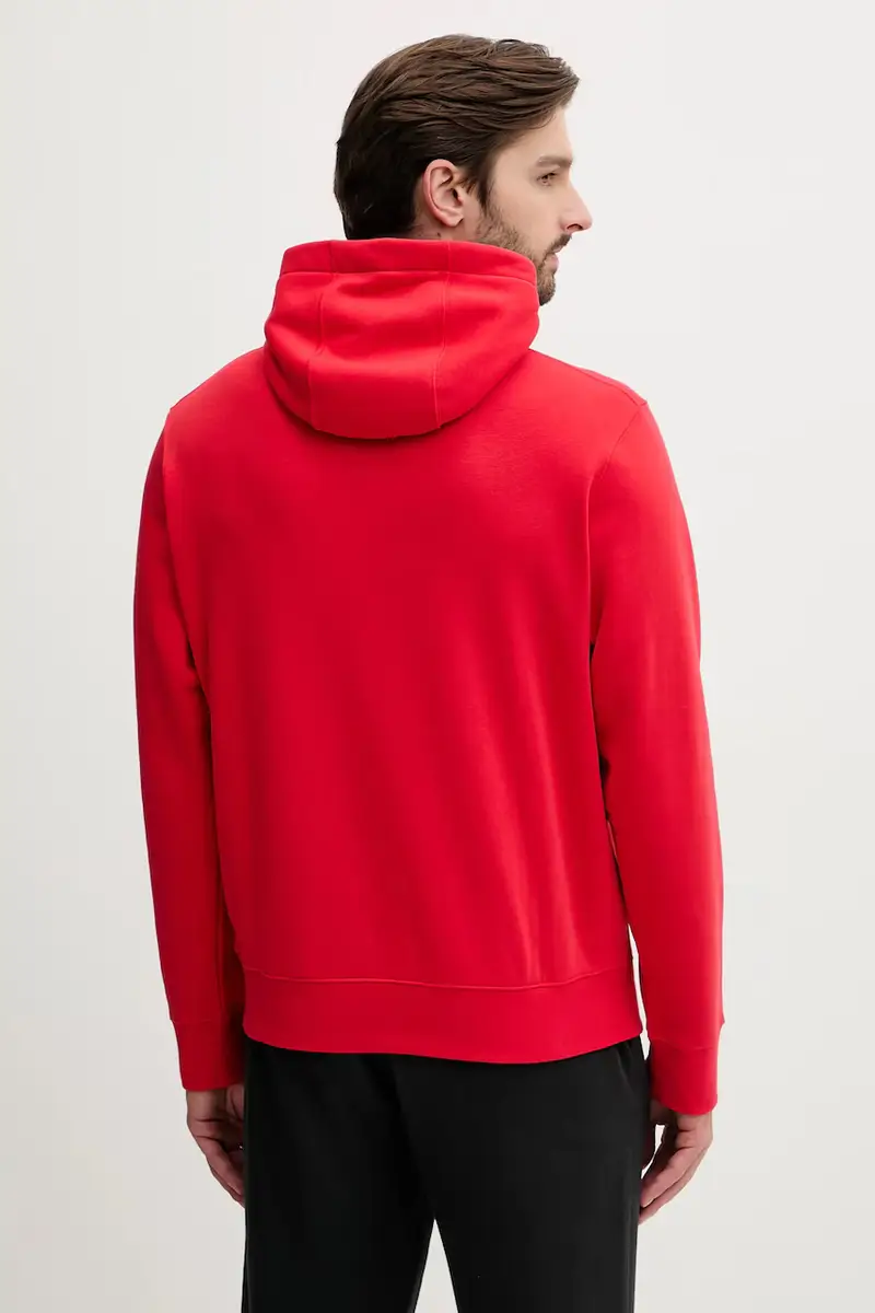 felpa Rewind Club Hoodie uomo colore rosso con cappuccio con applicazione NKDK-65N-7G-WUG miniatura 3