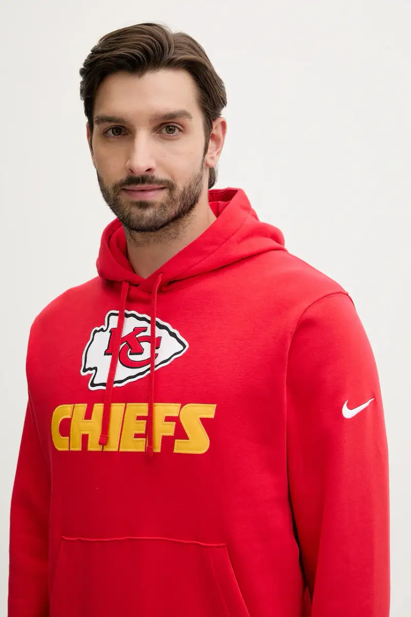 felpa Rewind Club Hoodie uomo colore rosso con cappuccio con applicazione NKDK-65N-7G-WUG miniatura 4