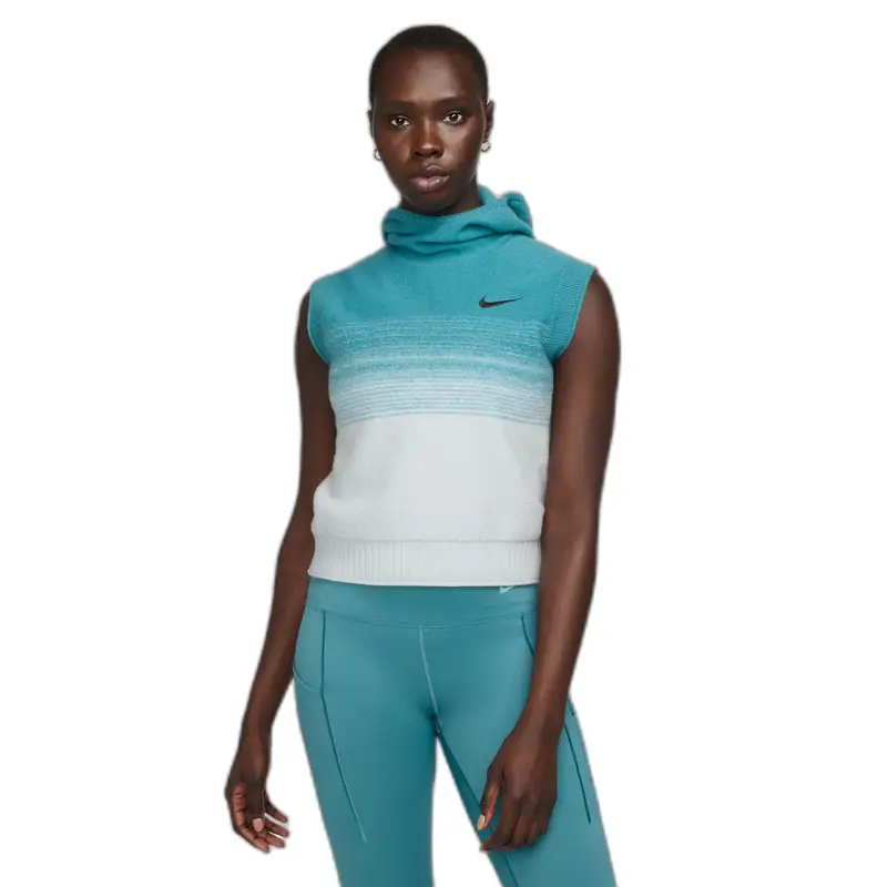 Felpa senza maniche da donna con cappuccio Nike Dri-FIT Advance Run Division Argenté