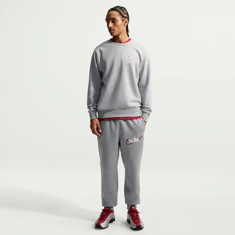 Felpa spazzolata Nike Club Gris