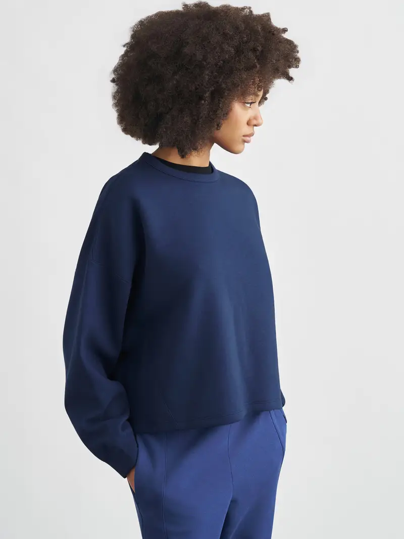 Felpa sportiva 24 7 navy miniatura 2