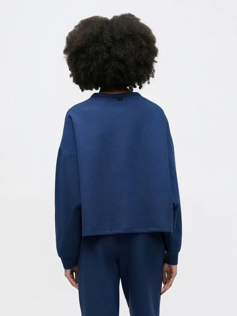 Felpa sportiva 24 7 navy miniatura 3