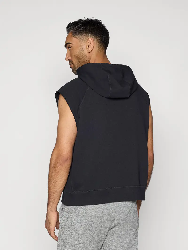 Felpa sportiva nero miniatura 3