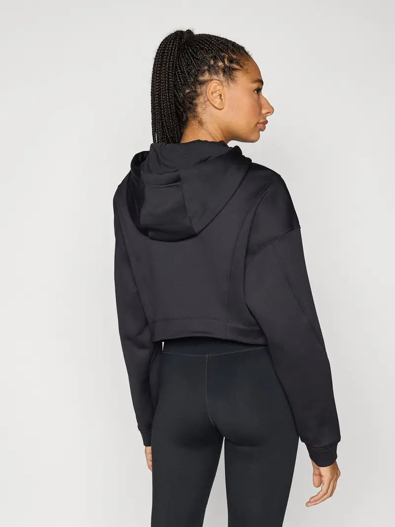 Felpa sportiva nero / bianco miniatura 3