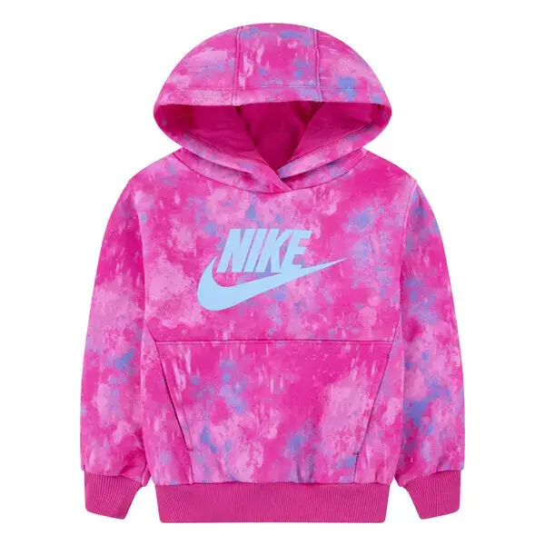 Felpa stampata da bambina Nike Club PO Rose