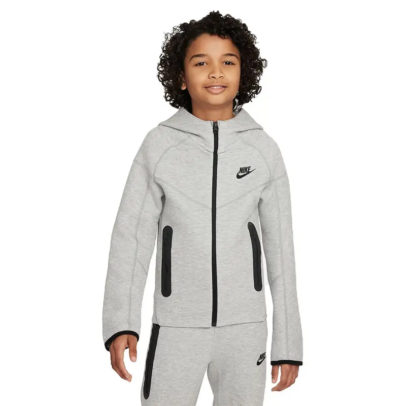 Felpa Tech Fleece Grigio Bambino S - Ragazzo