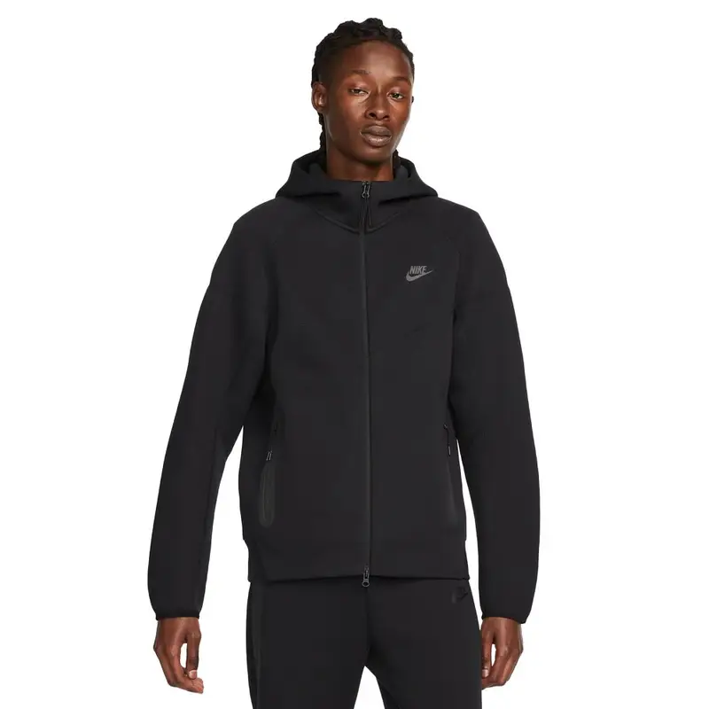 Felpa Tech Fleece Nero Logo Uomo XL