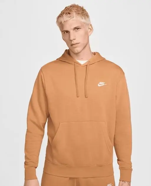 Felpa uomo nike sportswear club fleece - marrone | Nike