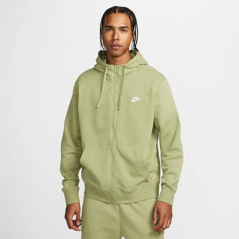 Felpa uomo nike sportswear club french terry-verde-% cotone/%poliestere-bv- | Nike