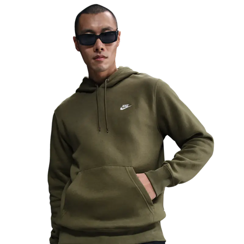 Nike fleece male Felpe con cappuccio - Olivo - Foot Locker