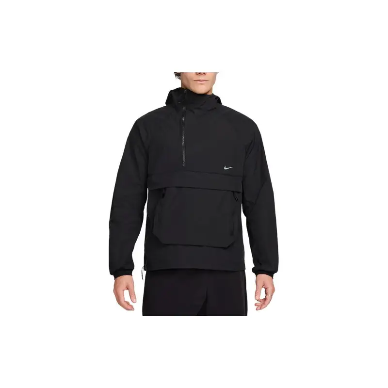 Nike Giacca a Maniche Lunghe con Cappuccio e Mezza Zip Nero Uomo miniatura 2