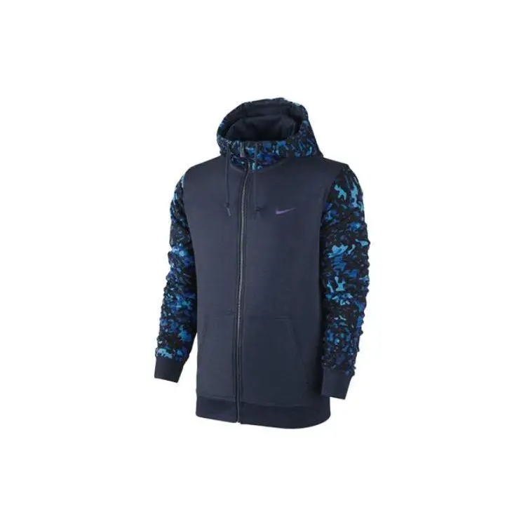 Giacca a maniche lunghe con cappuccio Nike Color Block Uomo Giacca Blu 679397-410 L