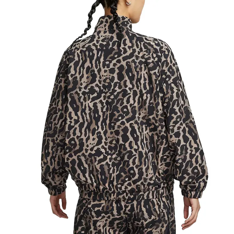 Giacca a maniche lunghe con zip in tessuto Nike Sportswear da donna Giacche Nero IB7264-010 XL miniatura 3