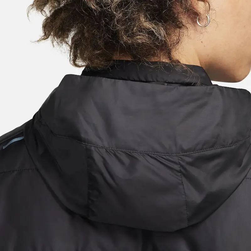 Giacca a Maniche Lunghe Nike Therma-Fit ADV AeroLoft Vestibilità Ampia Tinta Unita con Stampa Logo Collo Alto Uomo Capispalla Nero FB7556-010 M miniatura 5