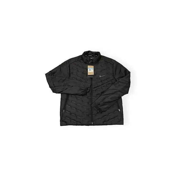 Giacca a Maniche Lunghe Nike Therma-Fit ADV AeroLoft Vestibilità Ampia Tinta Unita con Stampa Logo Collo Alto Uomo Capispalla Nero FB7556-010 M