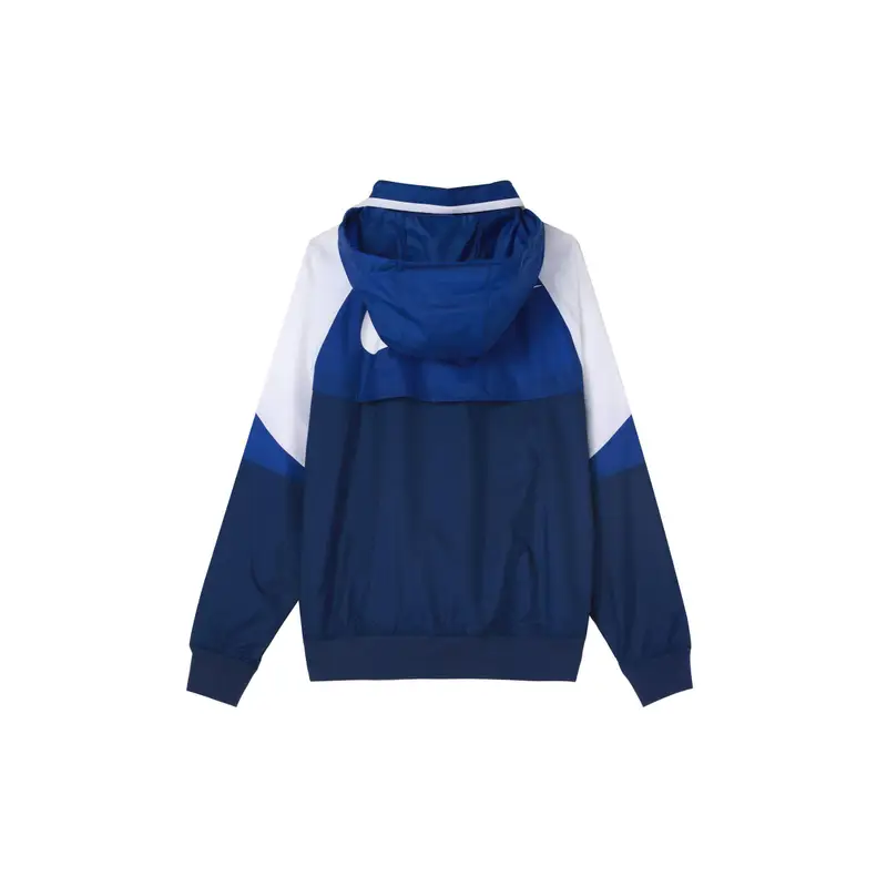 Giacca a vento casual con cappuccio da uomo capispalla blu AR2210-492 XXL miniatura 2